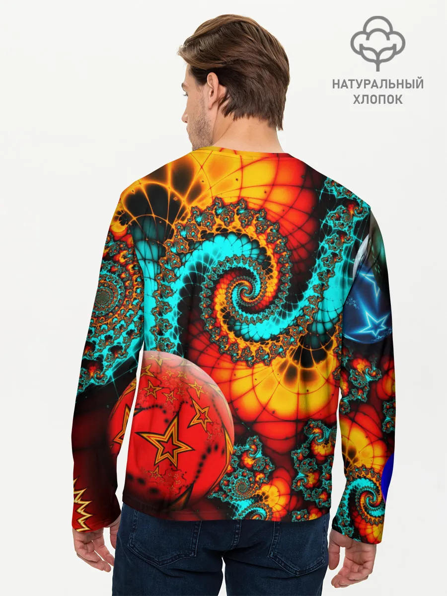 Мужской лонгслив базовый / СТОЛКНОВЕНИЕ ПЛАНЕТ