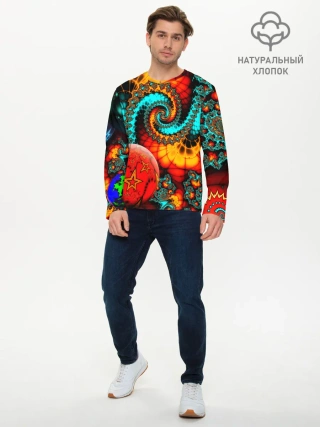 Мужской лонгслив базовый / СТОЛКНОВЕНИЕ ПЛАНЕТ