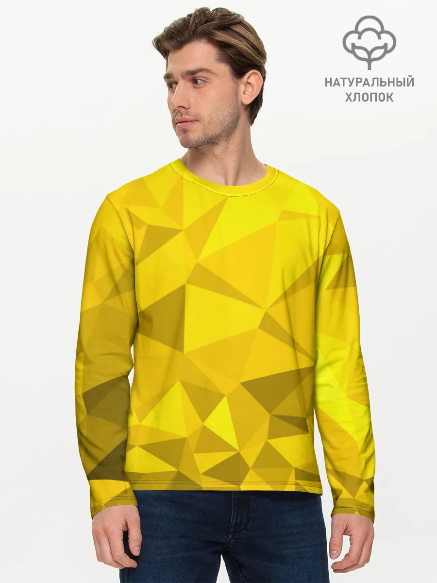 Мужской лонгслив базовый / YELLOW ABSTRACT