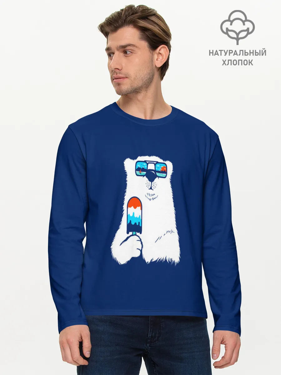 Мужской лонгслив базовый / Мишка