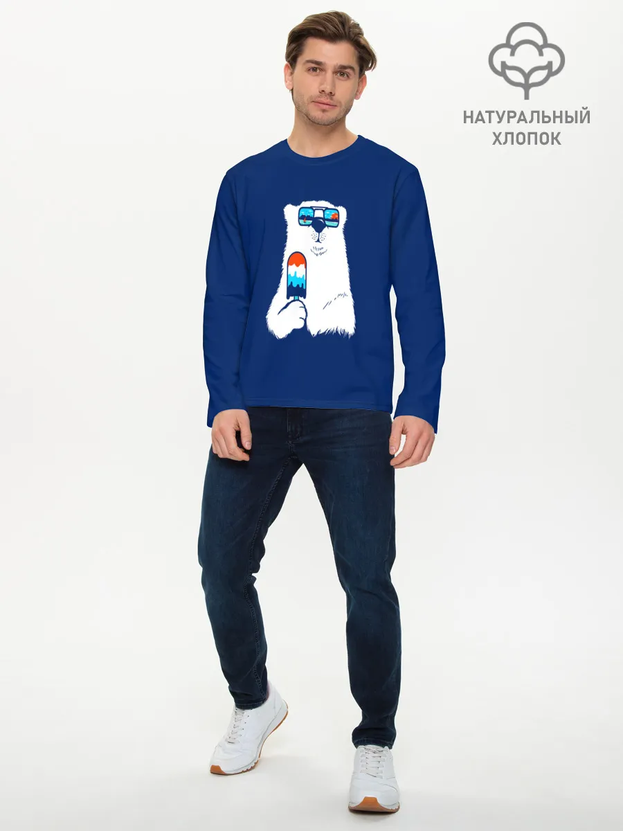 Мужской лонгслив базовый / Мишка