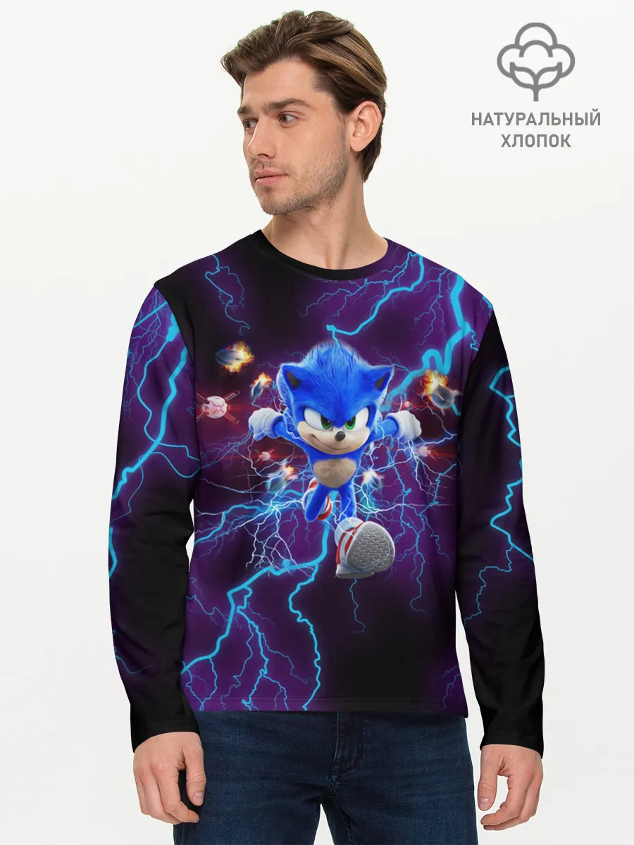Мужской лонгслив базовый / SONIC