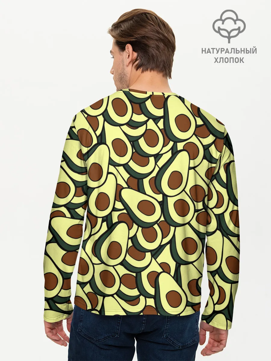 Мужской лонгслив базовый / Авокадо