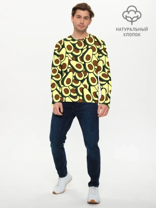Мужской лонгслив базовый / Авокадо