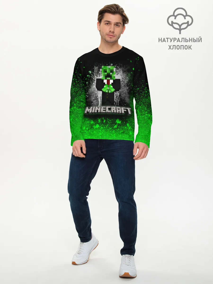 Мужской лонгслив базовый / MINECRAFT