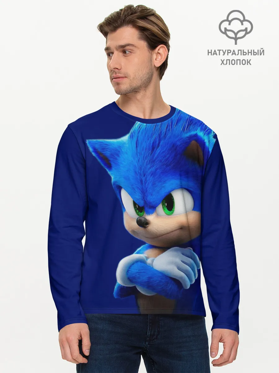 Мужской лонгслив базовый / SONIC