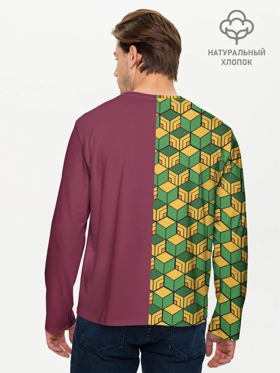 Мужской лонгслив базовый / ГИЮ ТОМИОКА / KIMETSU NO YAIBA