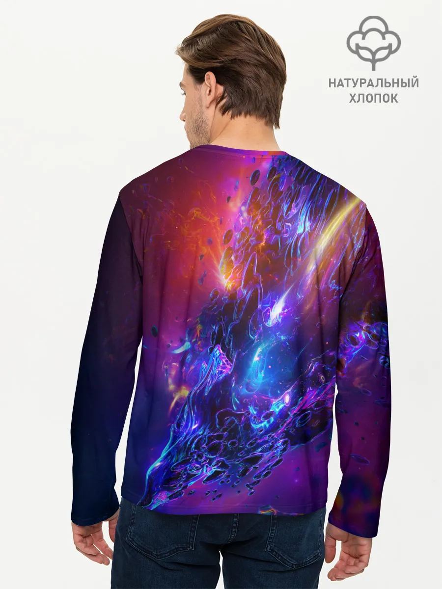 Мужской лонгслив базовый / Universe Neon