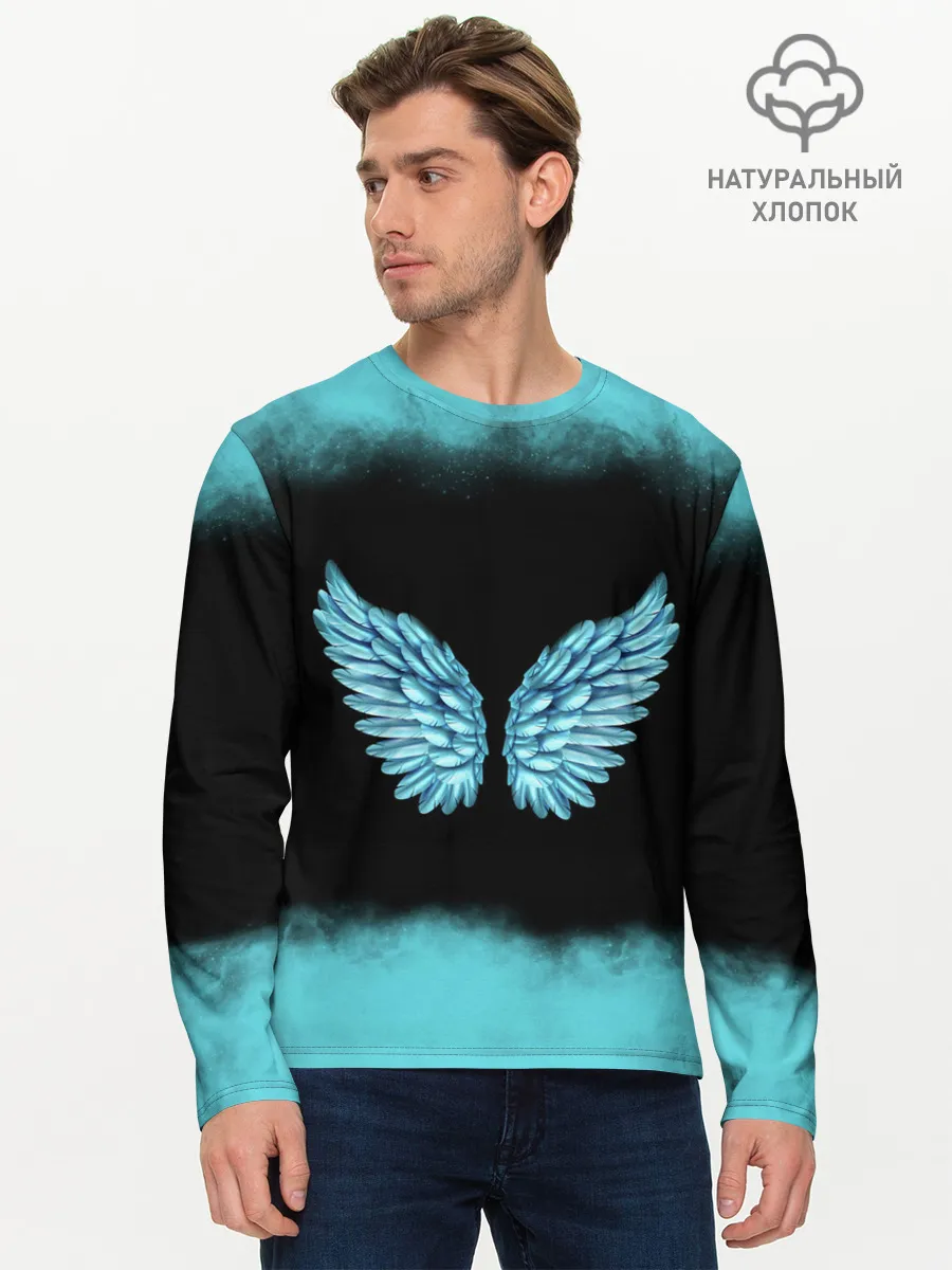 Мужской лонгслив базовый / Крылья Ангела