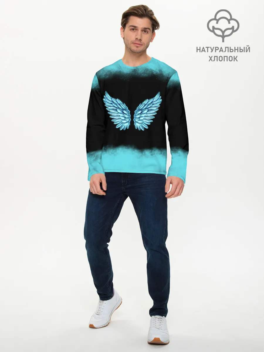 Мужской лонгслив базовый / Крылья Ангела