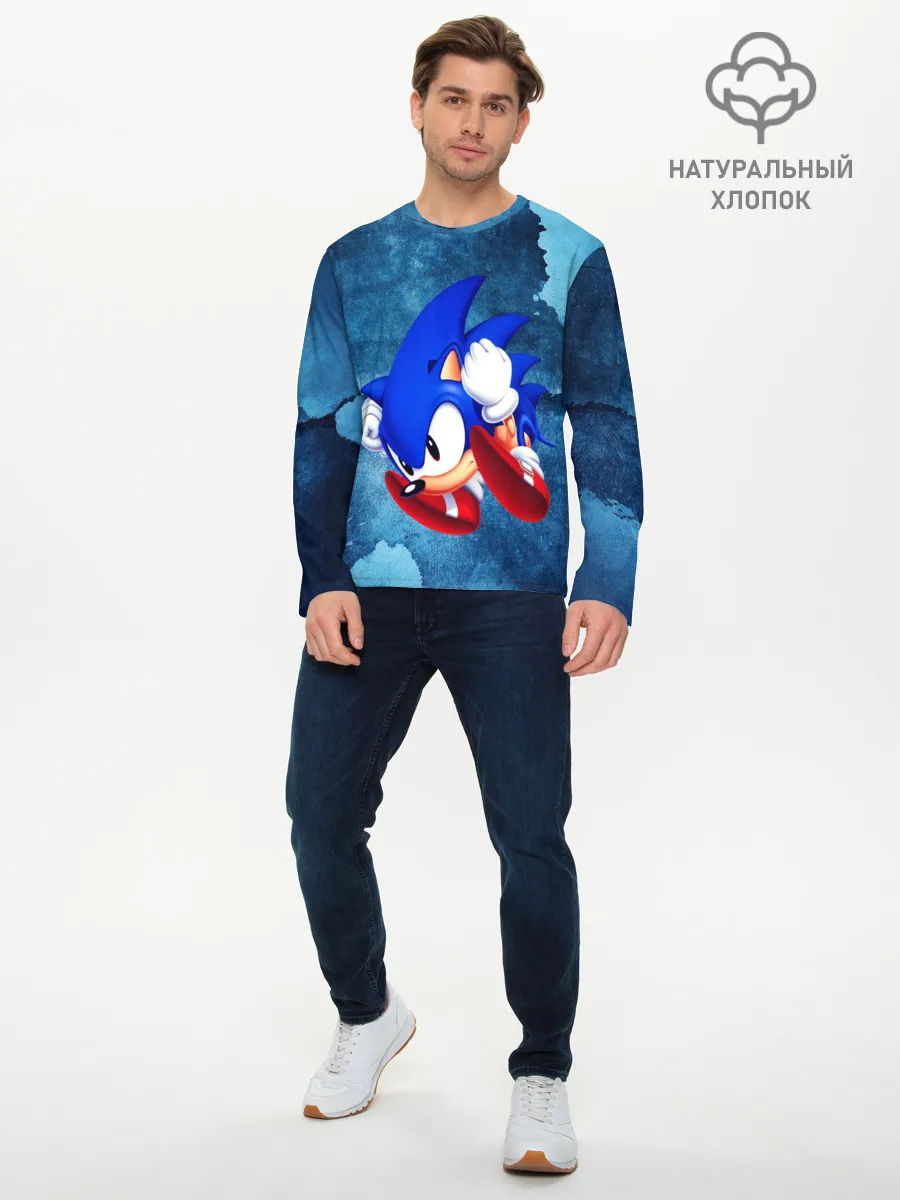 Мужской лонгслив базовый / sonic