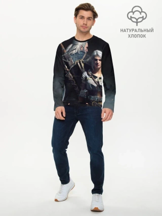 Мужской лонгслив базовый / Ведьмак Геральд