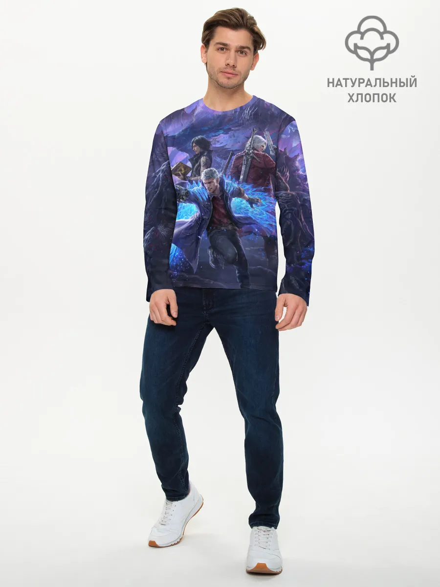 Мужской лонгслив базовый / DEVIL MAY CRY | ДЕВИЛ МАЙ КРАЙ