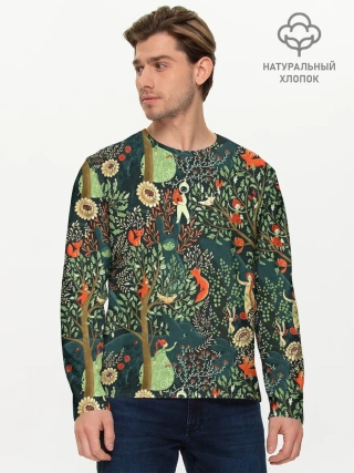 Мужской лонгслив базовый / Abstraction Pattern