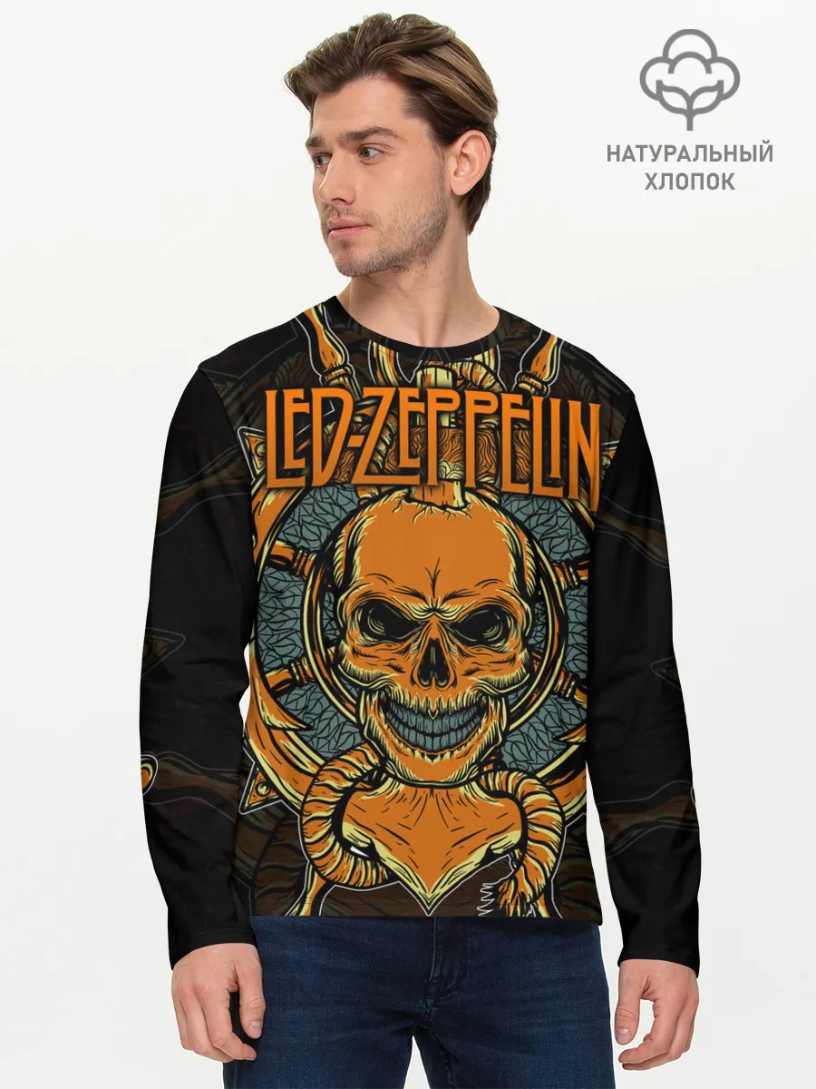 Мужской лонгслив базовый / Led Zeppelin