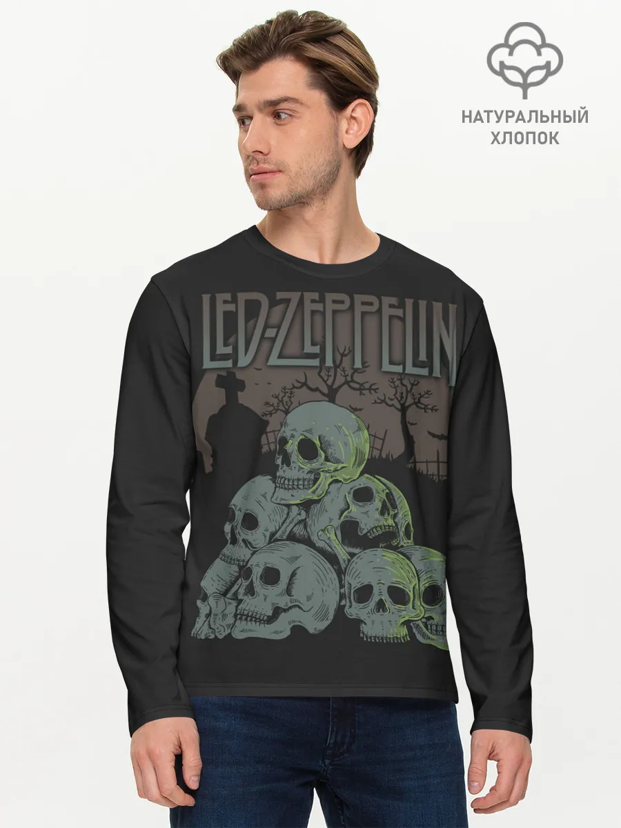 Мужской лонгслив базовый / Led Zeppelin
