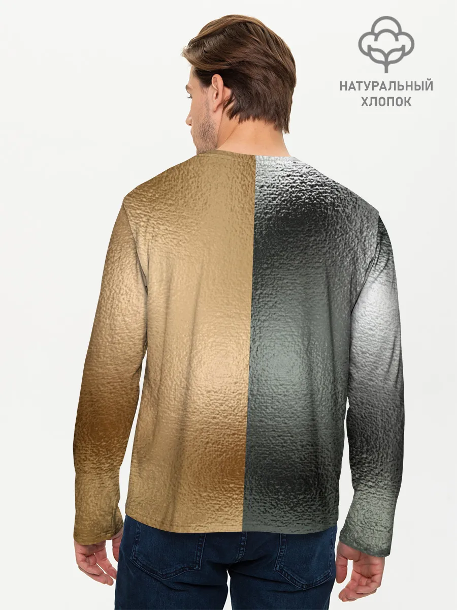 Мужской лонгслив базовый / Золото и Серебро