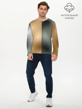 Мужской лонгслив базовый / Золото и Серебро