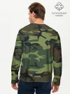 Мужской лонгслив базовый / Военный камуфляж