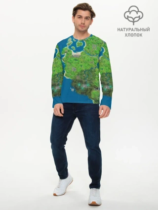 Мужской лонгслив базовый / Fortnite карта