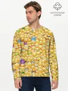 Мужской лонгслив базовый / Смайлики Emoji