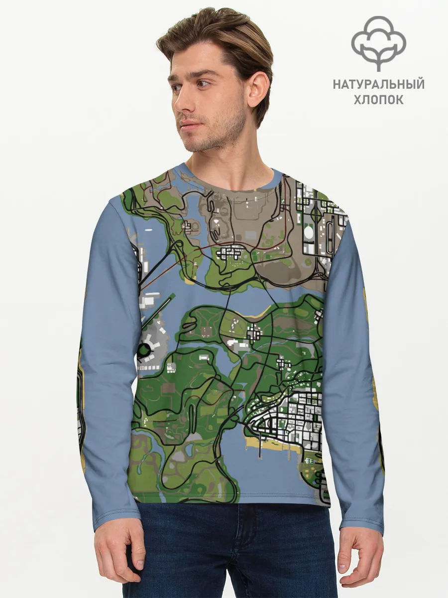 Мужской лонгслив базовый / San andreas