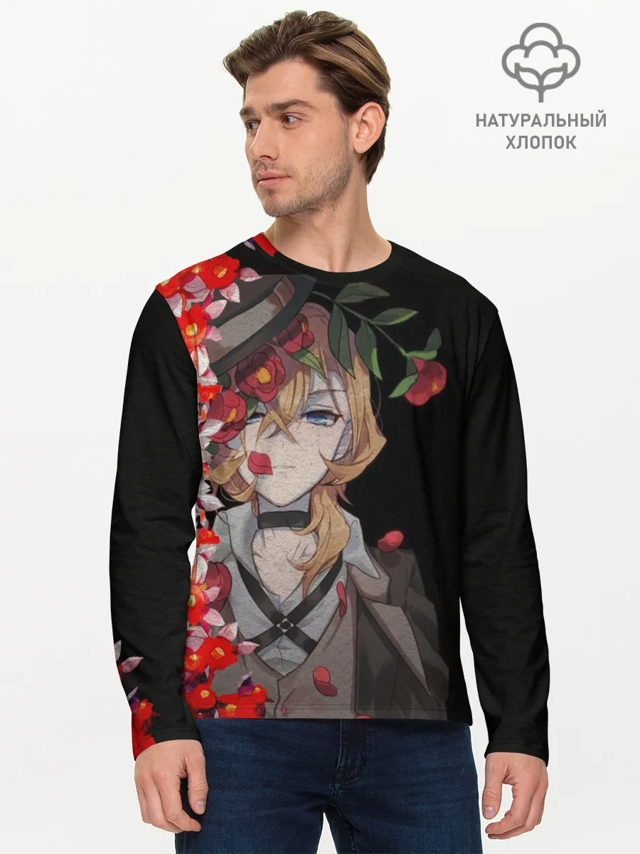 Мужской лонгслив базовый / Чуя Накахара. ВЕЛИКИЙ ИЗ БРОДЯЧИХ ПСОВ