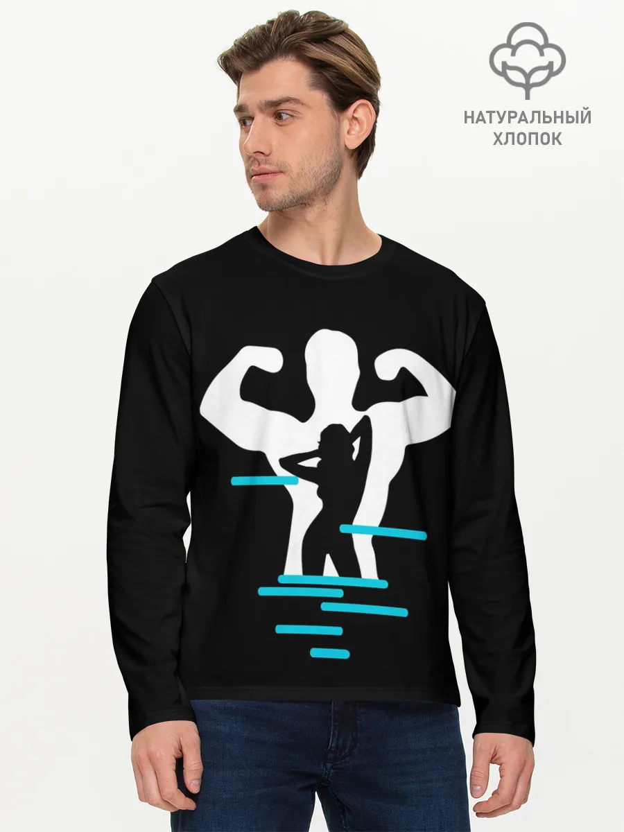 Мужской лонгслив базовый / титан