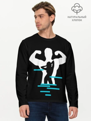 Мужской лонгслив базовый / титан