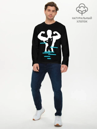 Мужской лонгслив базовый / титан