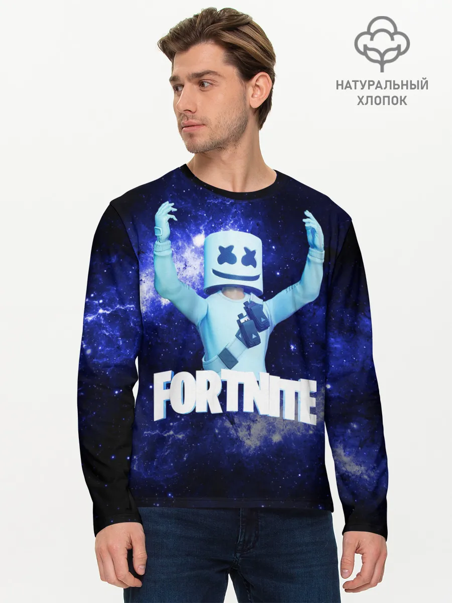 Мужской лонгслив базовый / Marshmello