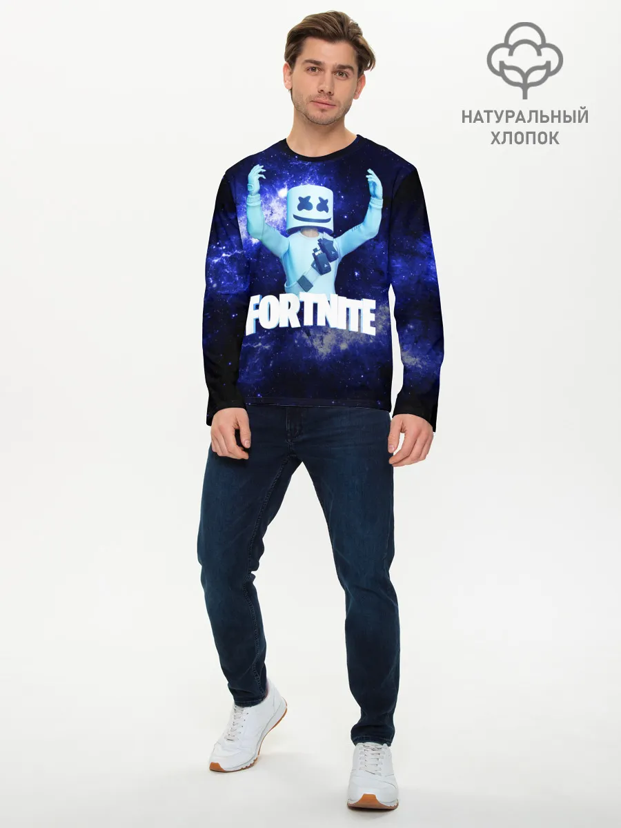 Мужской лонгслив базовый / Marshmello