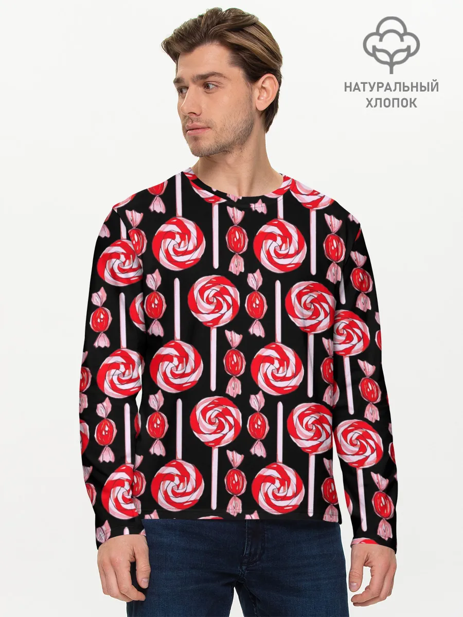 Мужской лонгслив базовый / Леденцы