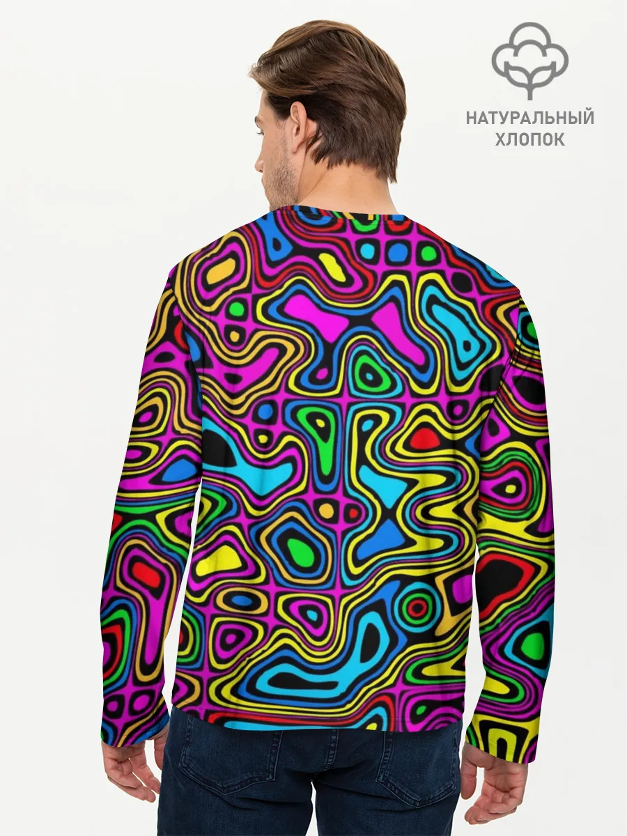 Мужской лонгслив базовый / Психоделика