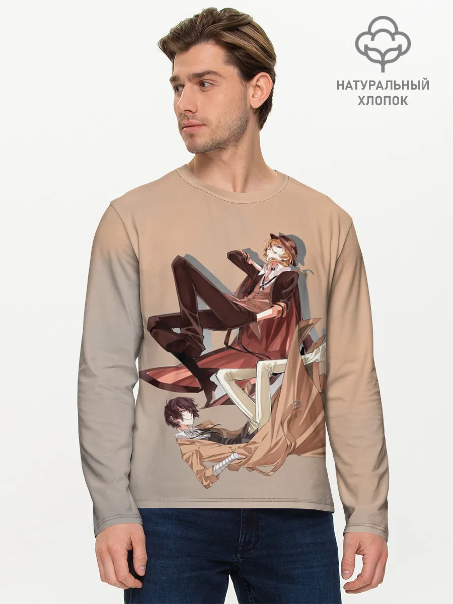 Мужской лонгслив базовый / Дазай и Чуя