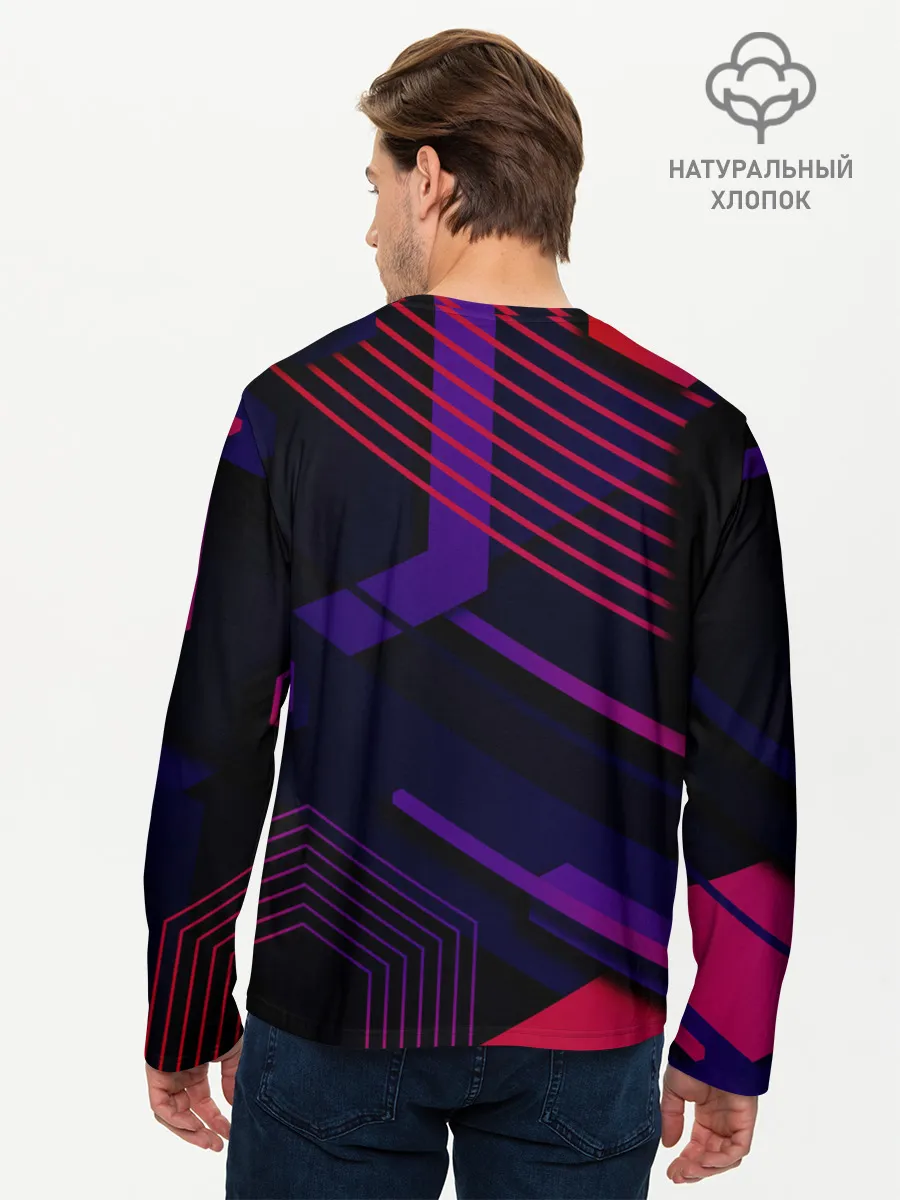 Мужской лонгслив базовый / Modern Geometry