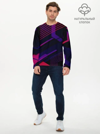 Мужской лонгслив базовый / Modern Geometry