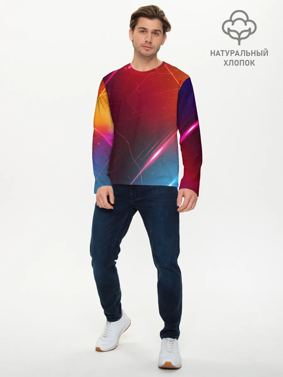 Мужской лонгслив базовый / НЕОНОВАЯ АБСТРАКЦИЯ