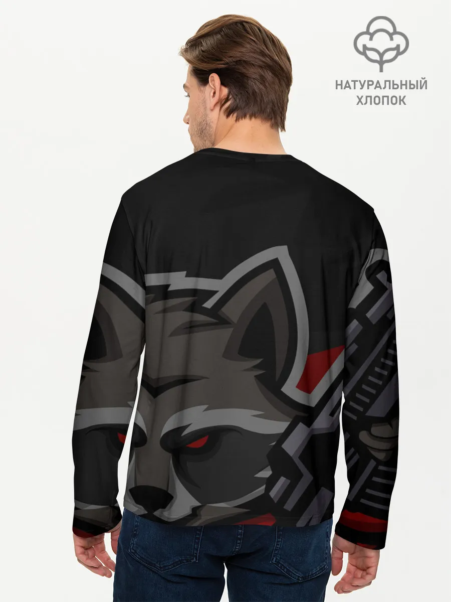 Мужской лонгслив базовый / Форма Bad Raccoon
