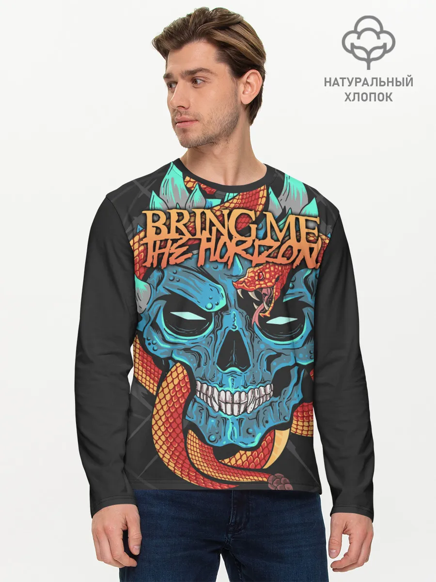 Мужской лонгслив базовый / Bring Me the Horizon