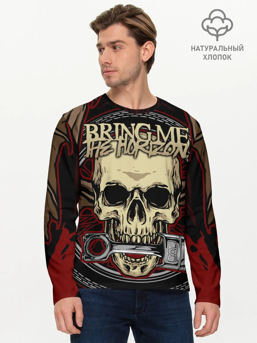 Мужской лонгслив базовый / Bring Me the Horizon
