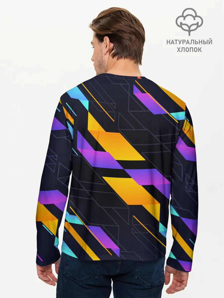 Мужской лонгслив базовый / Modern Geometry