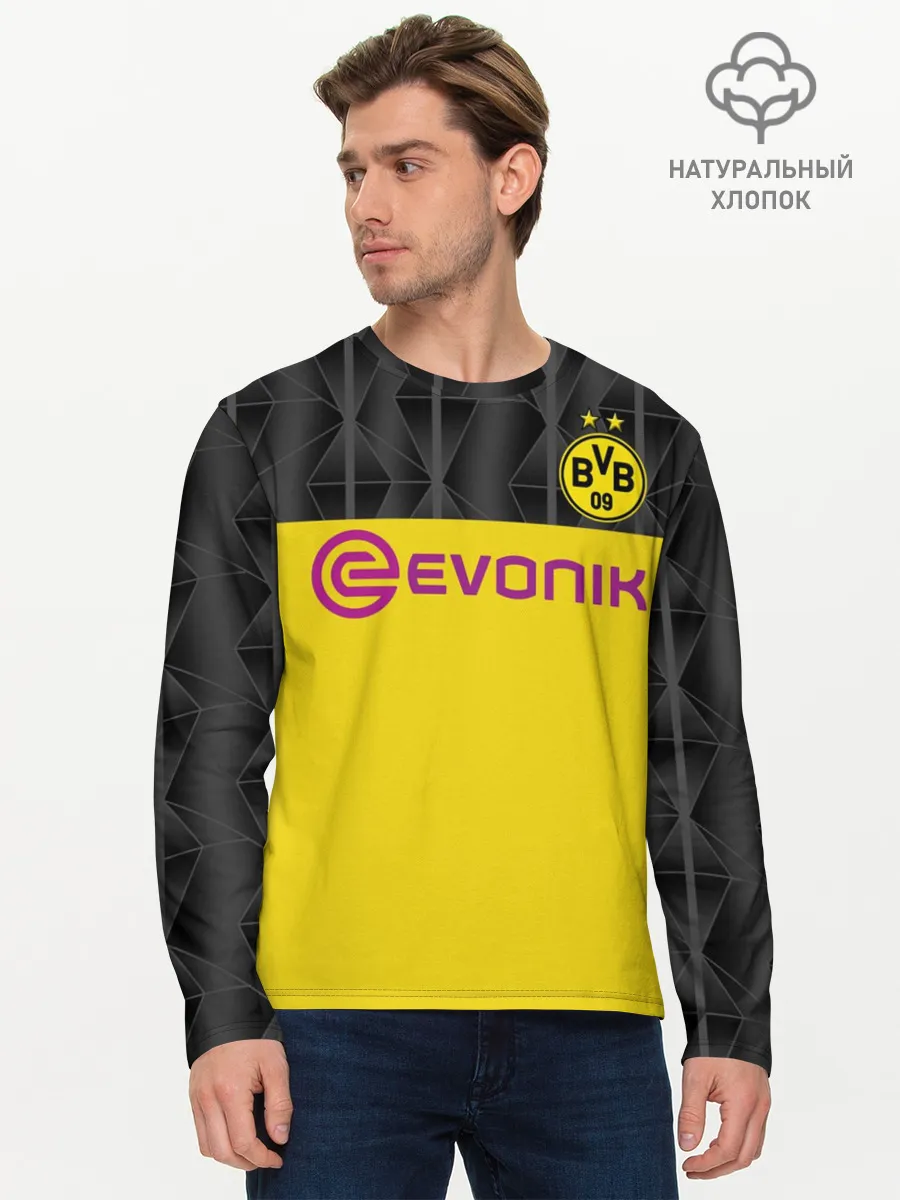 Мужской лонгслив базовый / Холанд home 19-20 UEFA