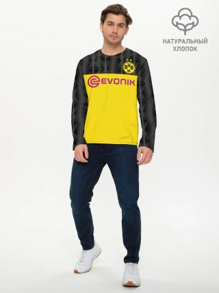 Мужской лонгслив базовый / Reus home UEFA 19-20