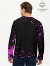 Мужской лонгслив базовый / Кира джоджо фиолетовые брызги