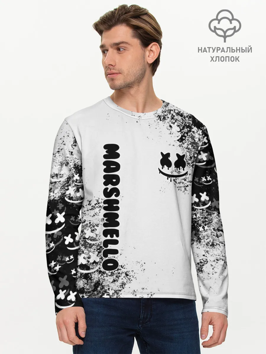 Мужской лонгслив базовый / Marshmello