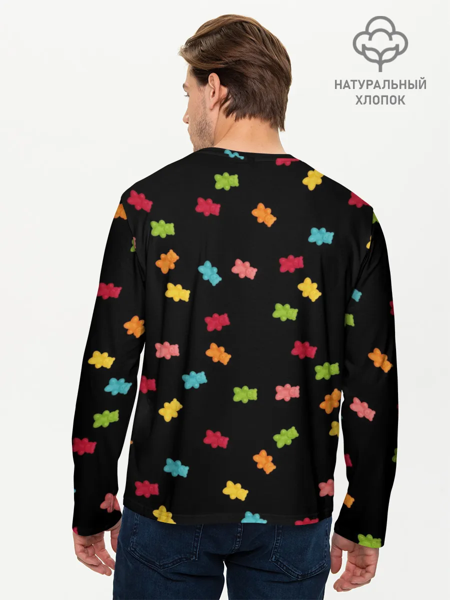 Мужской лонгслив базовый / Мармеладные мишки