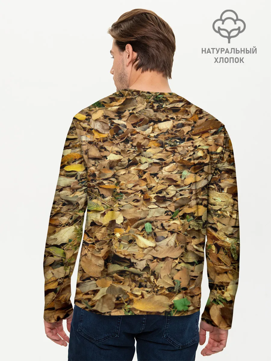 Мужской лонгслив базовый / Листья