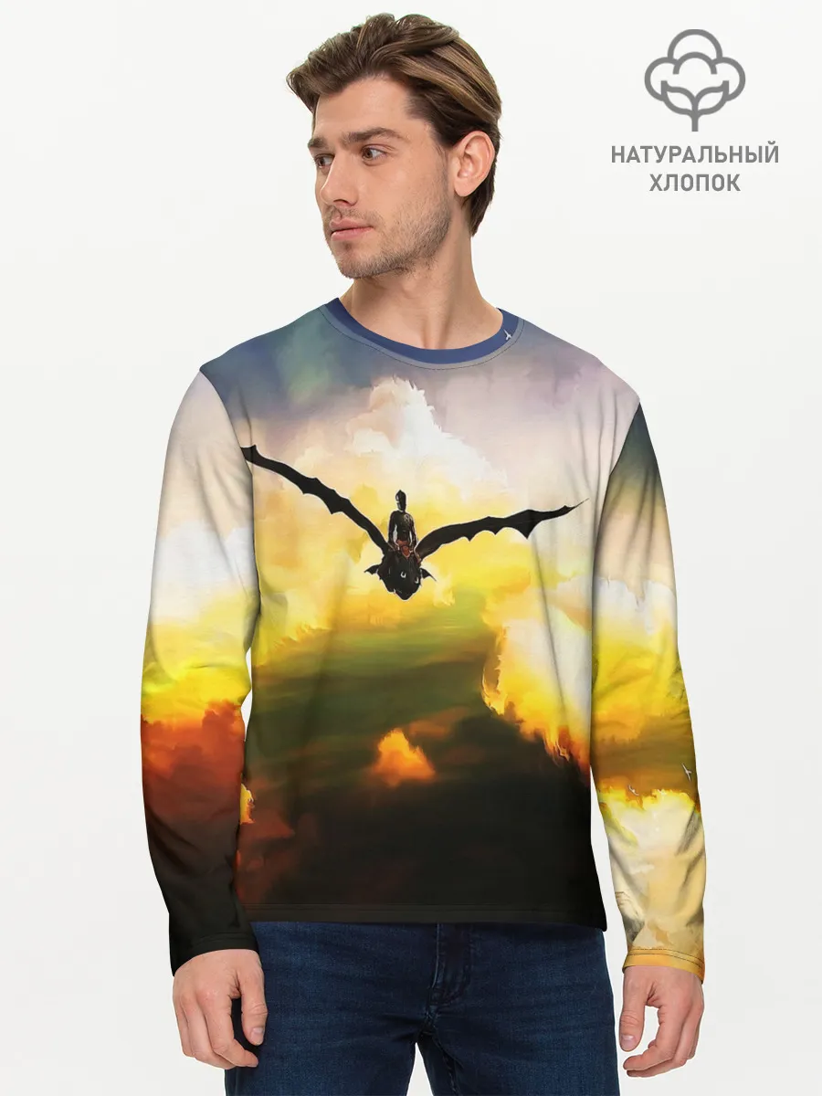 Мужской лонгслив базовый / Как приручить дракона