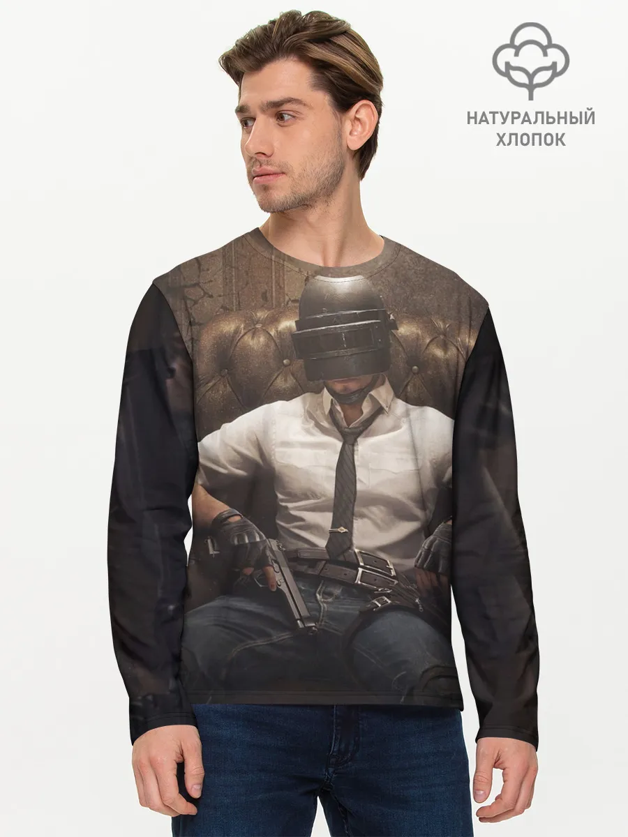 Мужской лонгслив базовый / PUBG